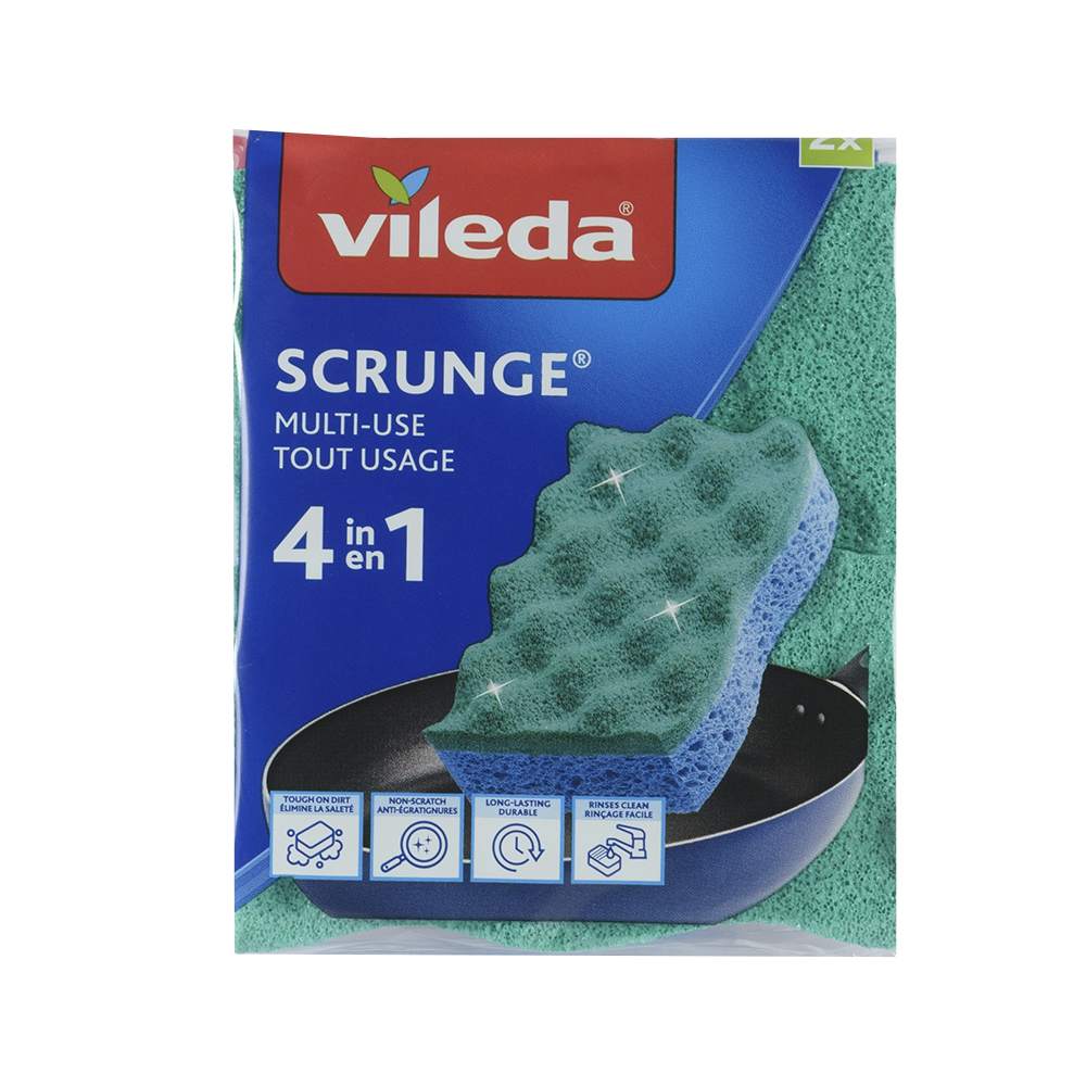 VILEDA Scrunge Scrubbing Sponges Pkg/2
