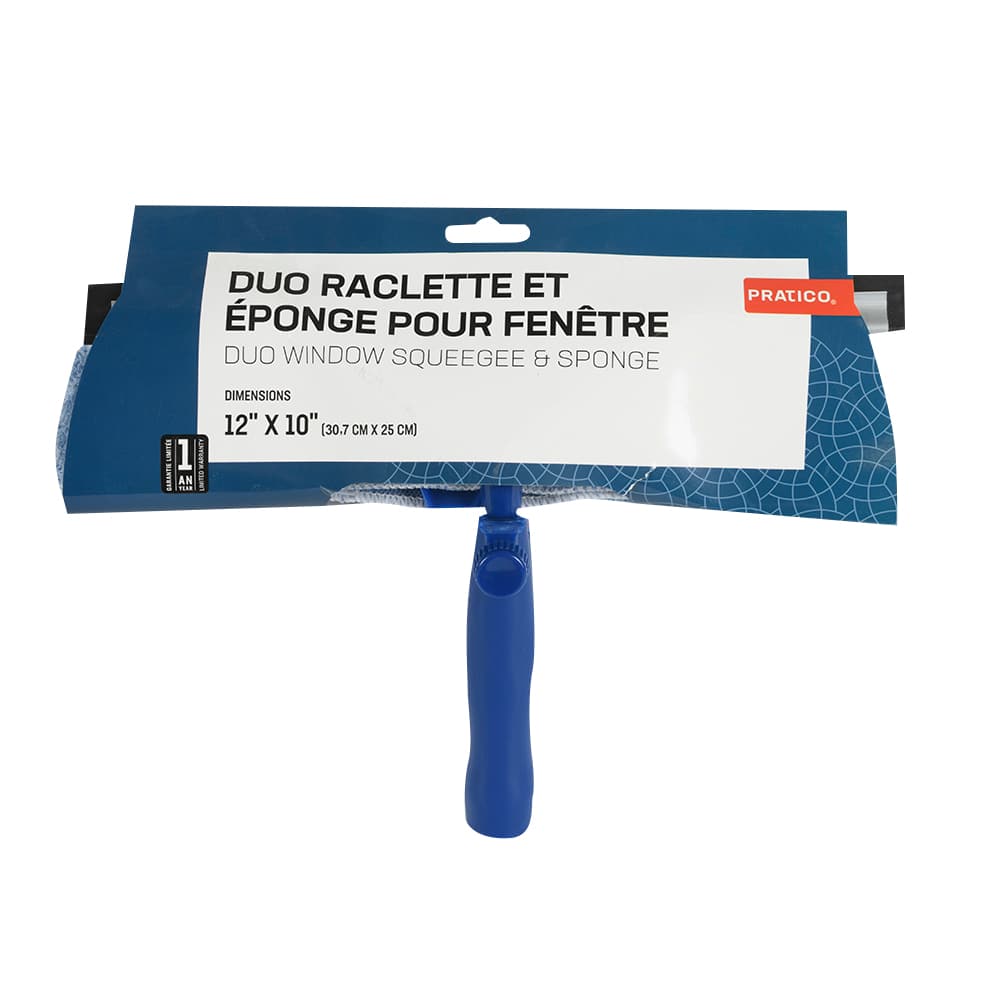 Raclette et éponge pour fenêtres 12&nbsp;1/4&nbsp;po