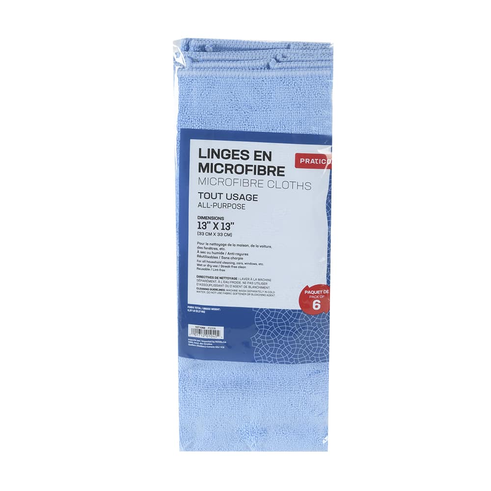 Microfibre Cloths Pkg/6
