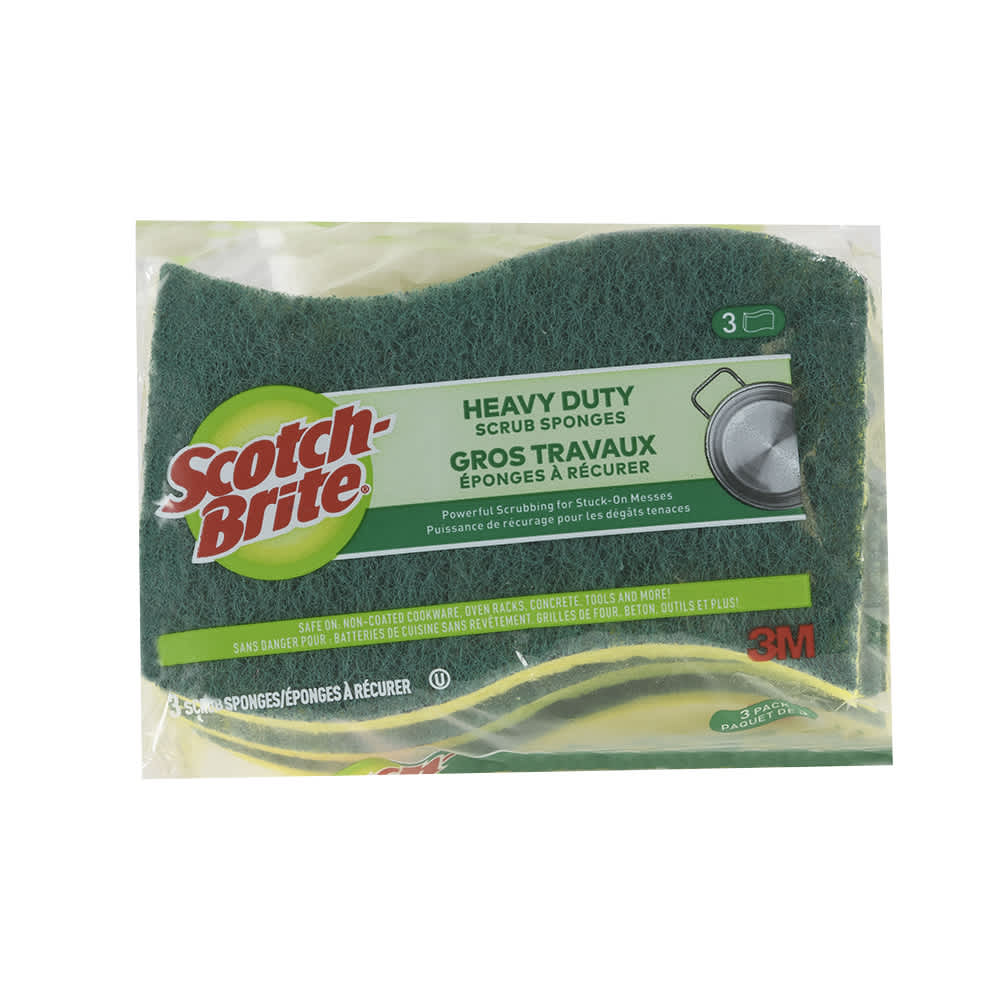 Tampons à récurer Scotch-Brite pour gros travaux Pqt/3