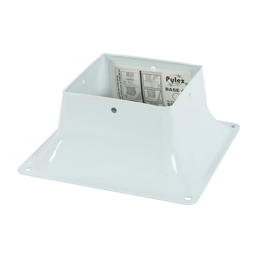 Base de fixation pour poteaux blanche 4 po x 4 po PYLEX