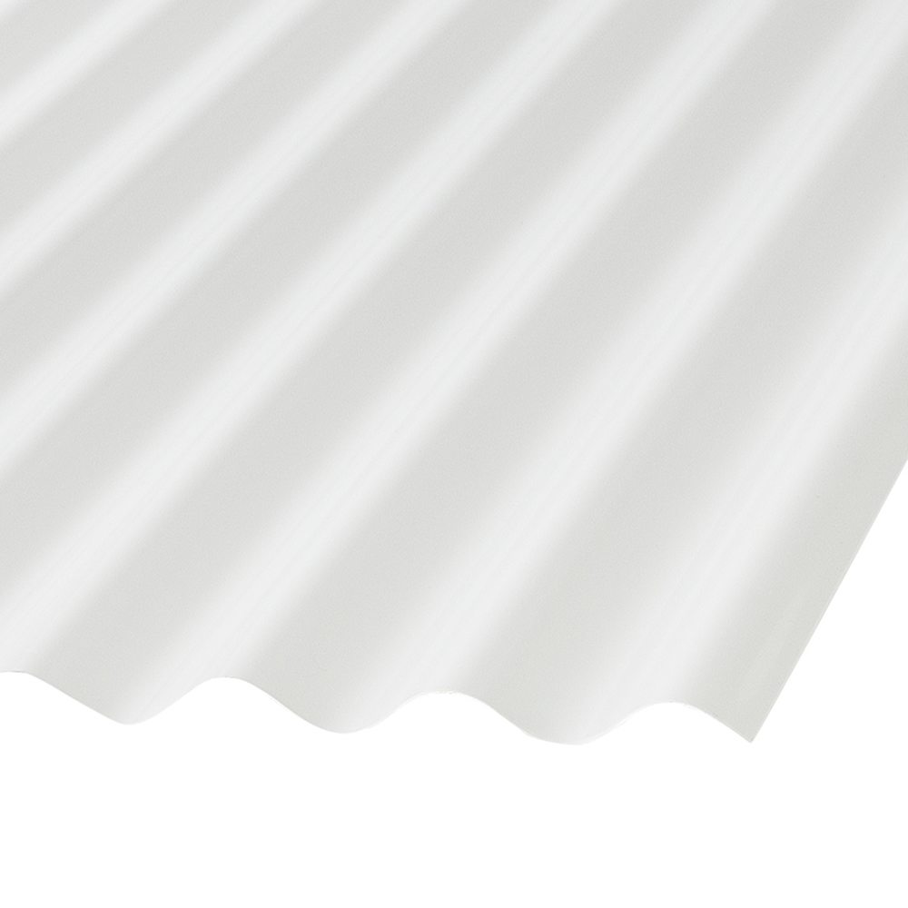 Palruf White Corrugated PVC Panel 8 ft.