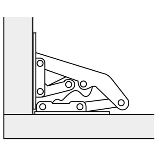 Charnière dissimulée nickel