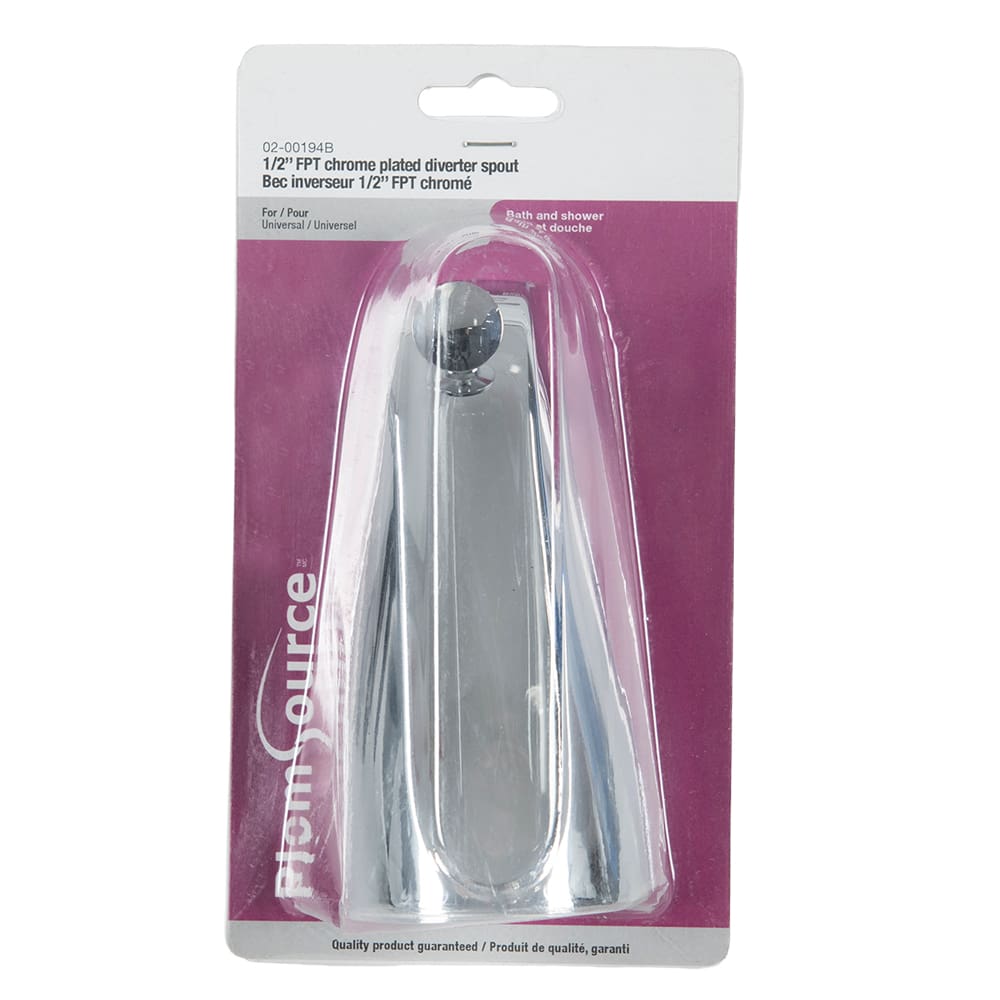 Bec de baignoire avec inverseur chrome