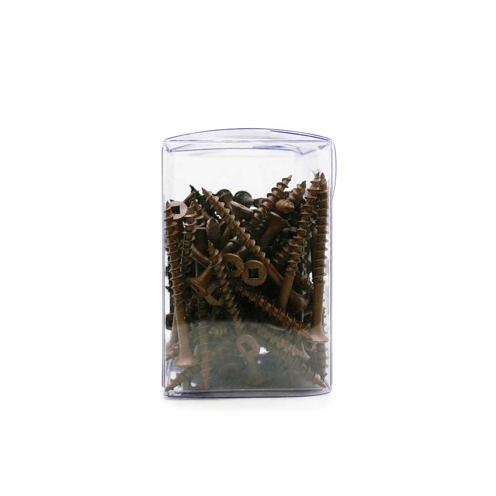 Vis à bois traité brune 2&nbsp;po n° 8 T.P. Pqt/100