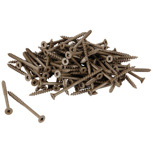Brown Treated Wood Screws 2 1/2 in. n° 8 F.H. Pkg/500