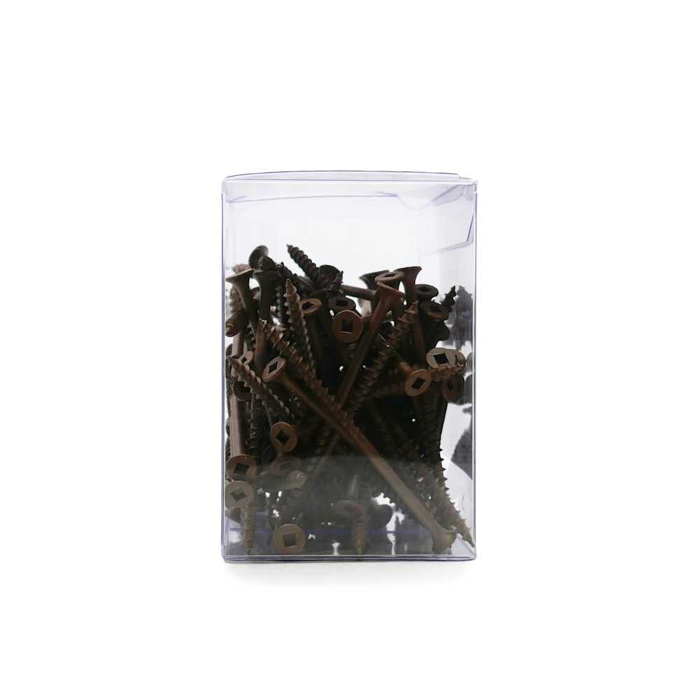 Vis à bois traité brune 3&nbsp;po n° 8 T.P. Pqt/100