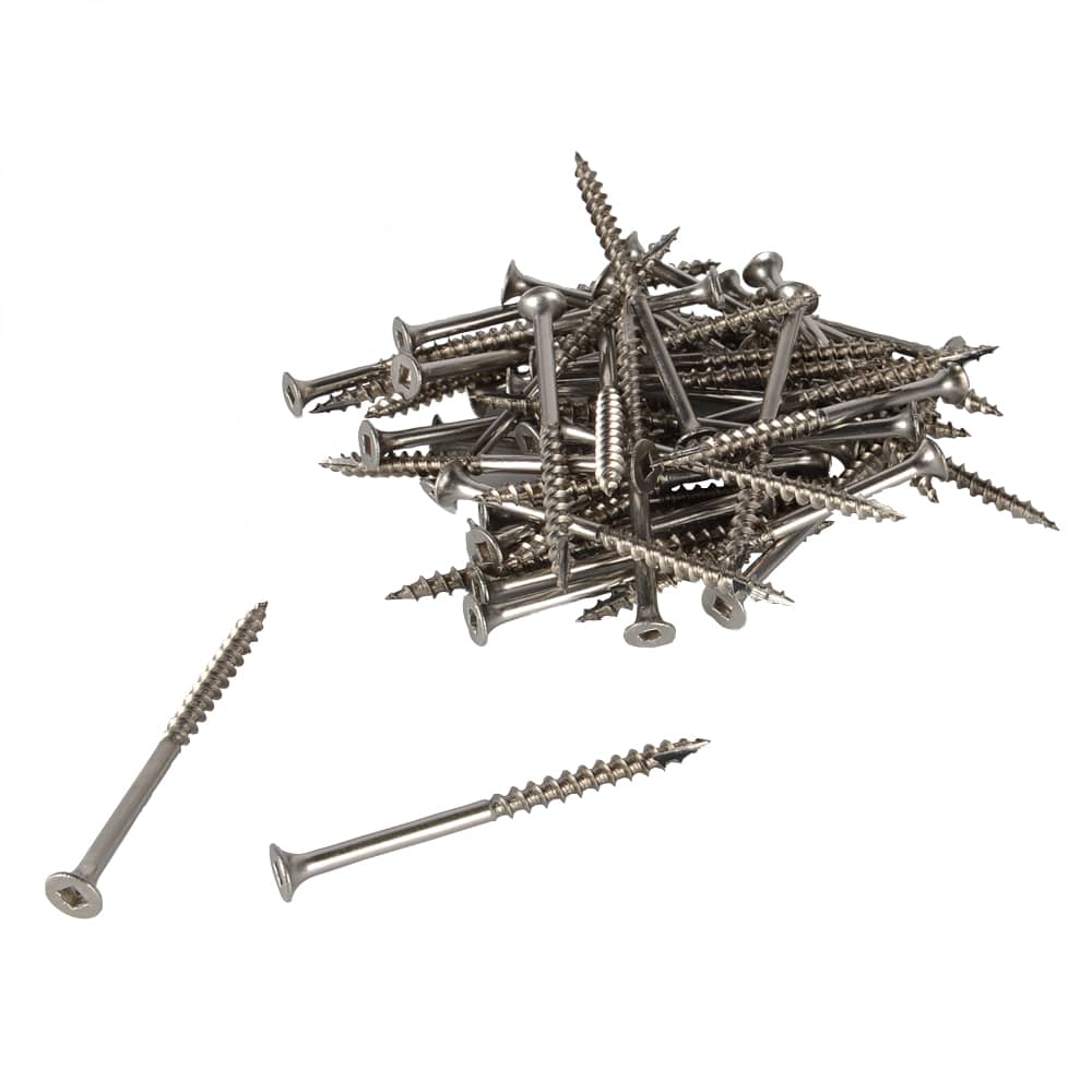 Stainless Steel Treated Wood Screws 2 1/2 in. n° 8 F.H. Pkg/100