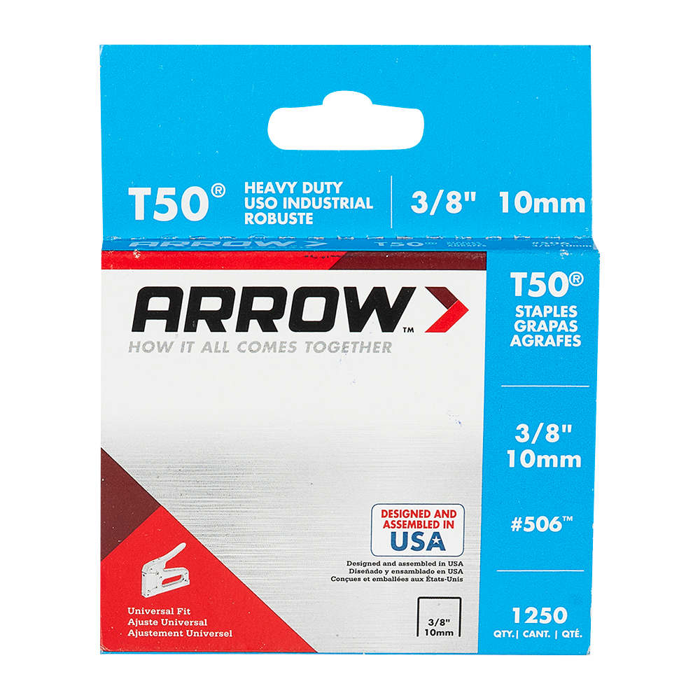 Agrafes T50, 3/8 po Pqt/1&nbsp;250