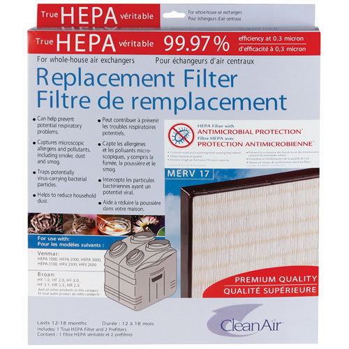 Filtre HEPA pour échangeur d'air