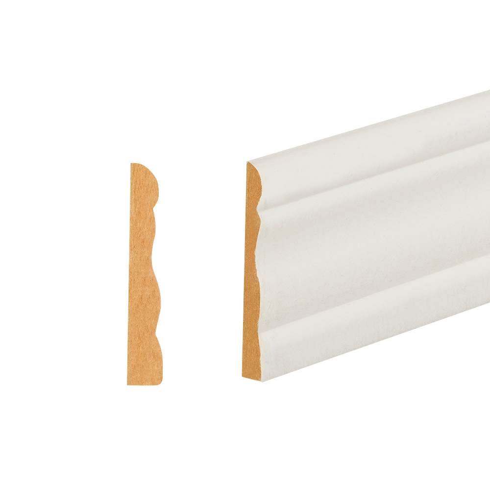 Chambranle colonial en fibre de bois 3/8&nbsp;po&nbsp;x 2 1/8 po x 8 pi