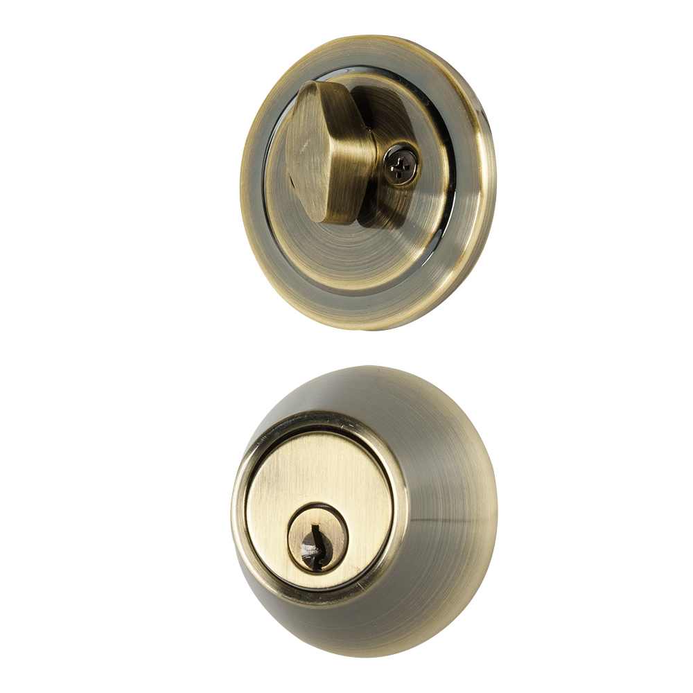 Serrure à pêne dormant simple laiton antique