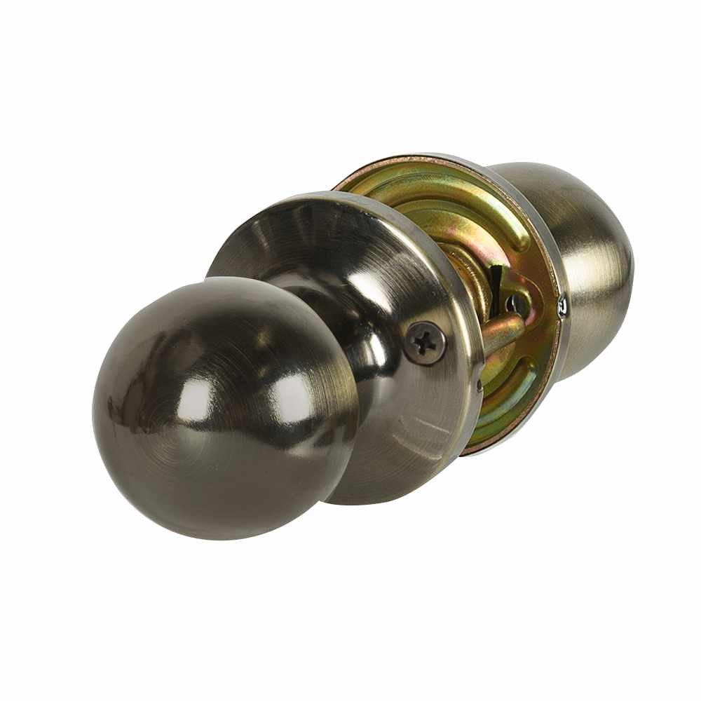 Poignée de porte de passage laiton antique