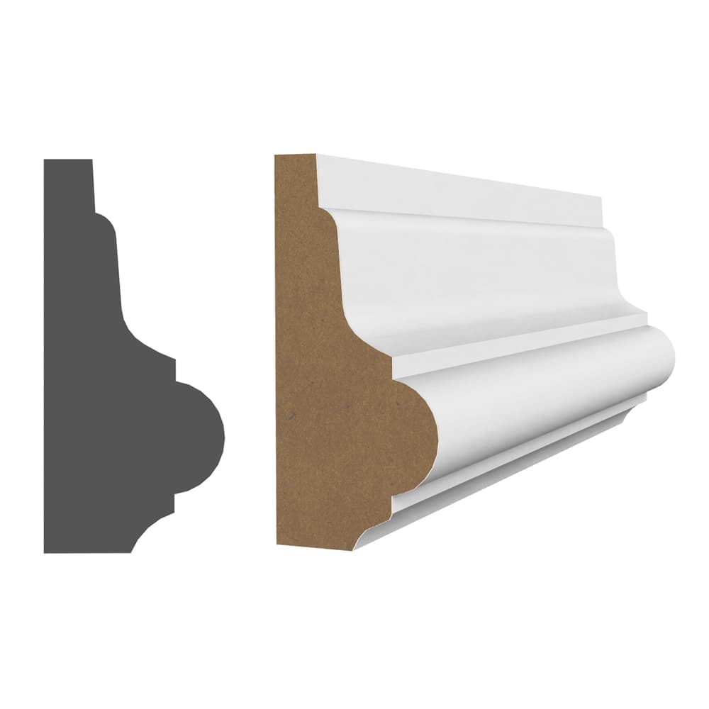 Cimaise en fibre de bois 3/4 po x 1&nbsp;5/8&nbsp;po&nbsp;x 8 pi