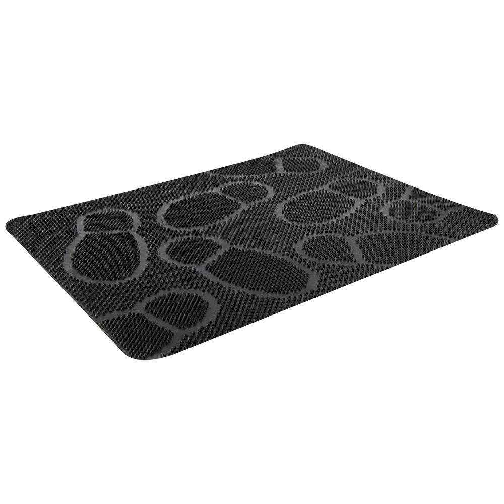 Tapis en caoutchouc Empreintes noir 24&nbsp;po&nbsp;x&nbsp;30&nbsp;po VERTUO