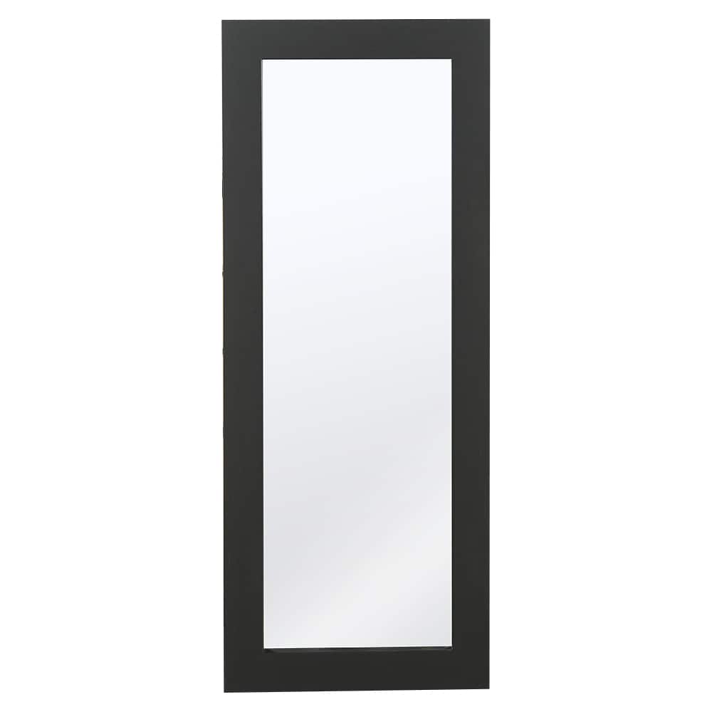 Miroir Perfection rectangulaire avec cadre en plastique noir 17 po x 41 po