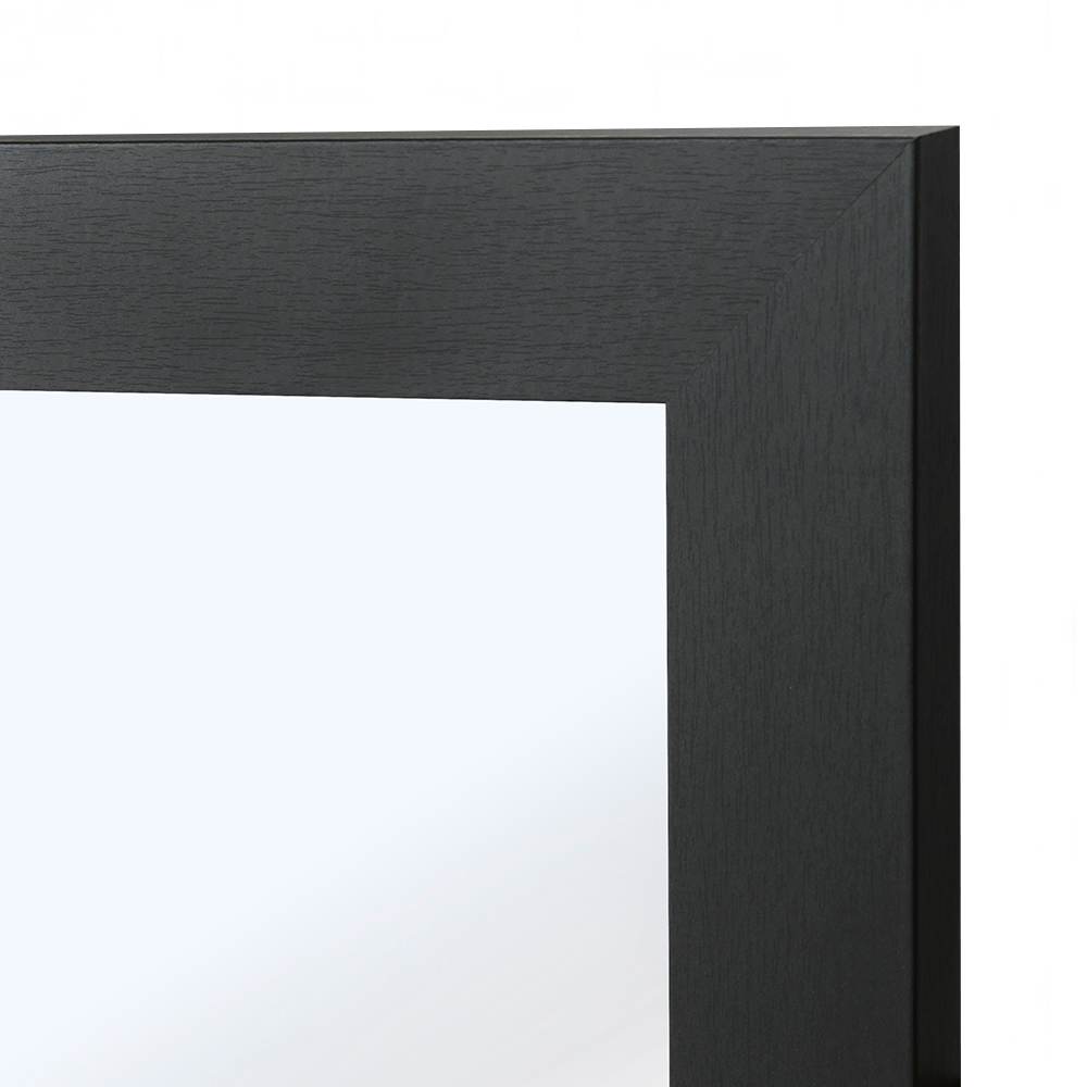 Miroir Perfection rectangulaire avec cadre en plastique noir 17 po x 41 po