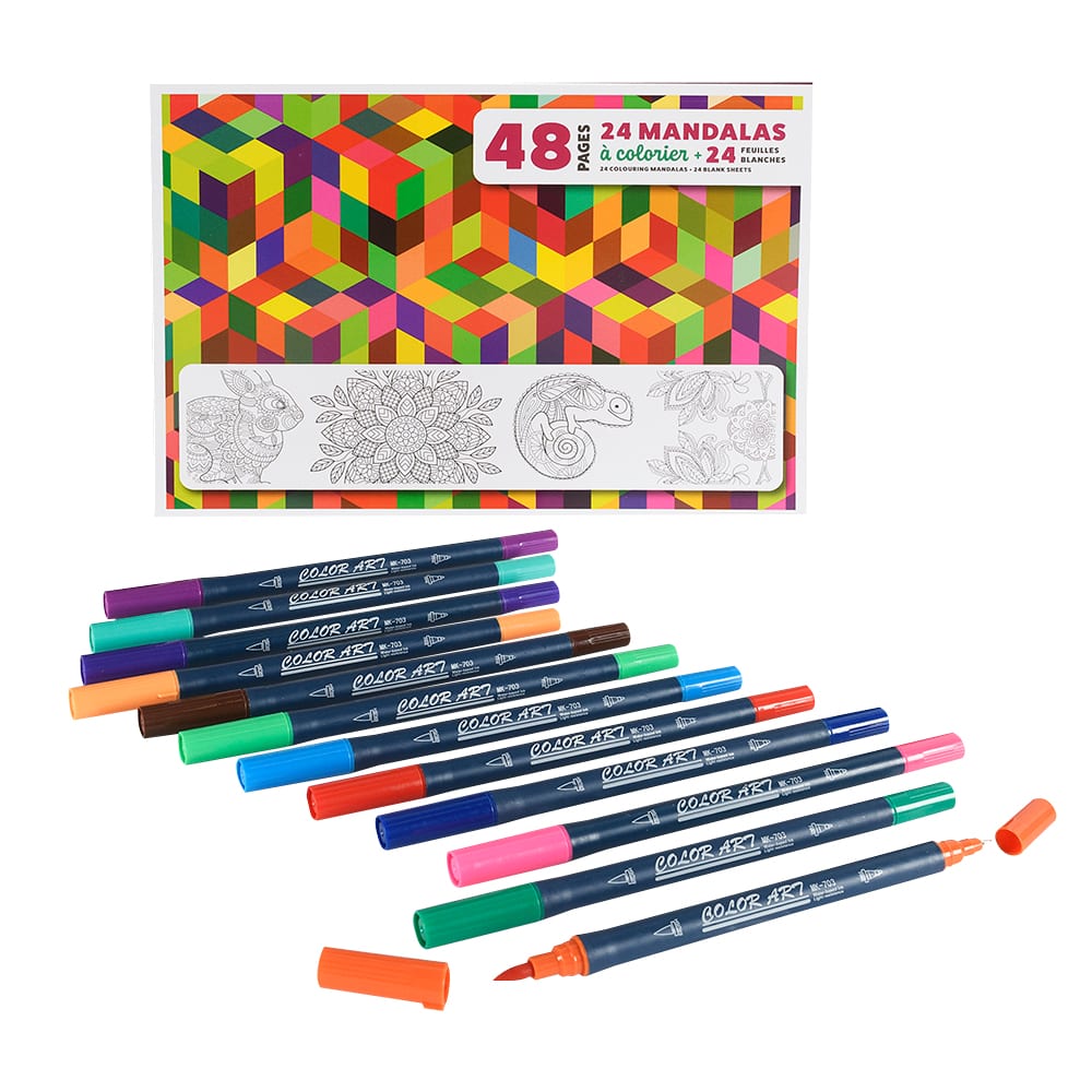 Ensemble crayons et carnet