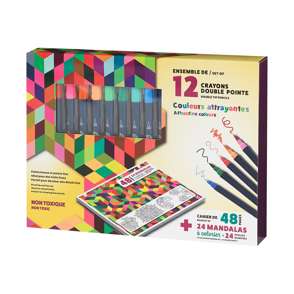 Ensemble crayons et carnet