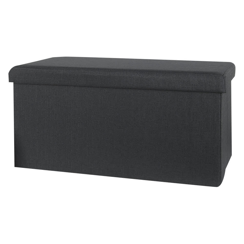 Pouf de rangement pliable noir 29 7/8 po ASTELLA
