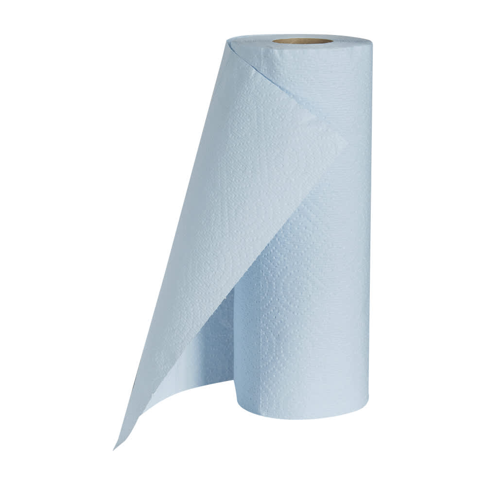 Essuie-tout d'atelier bleu pour le verre et le chrome 90&nbsp;feuilles