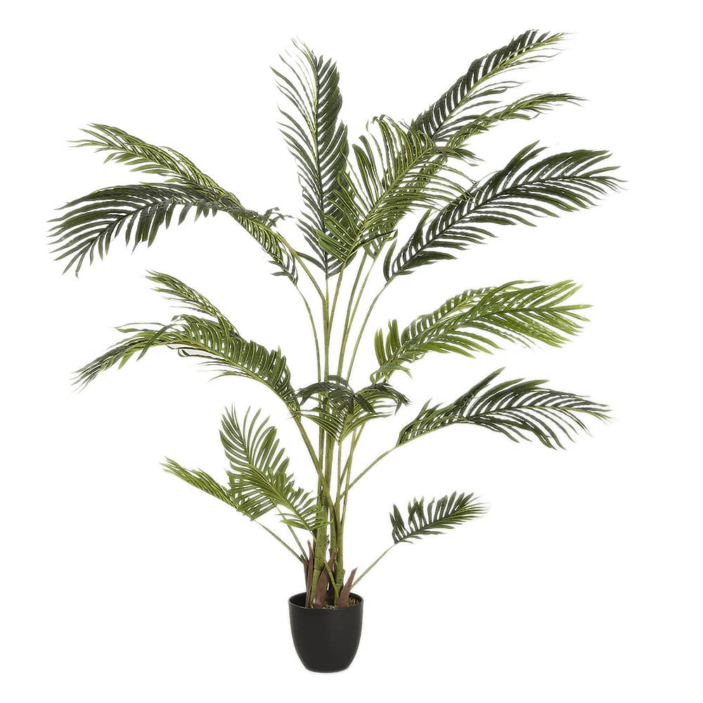 Plante artificielle palmier Areca avec pot en plastique noir 67 po VERTUO