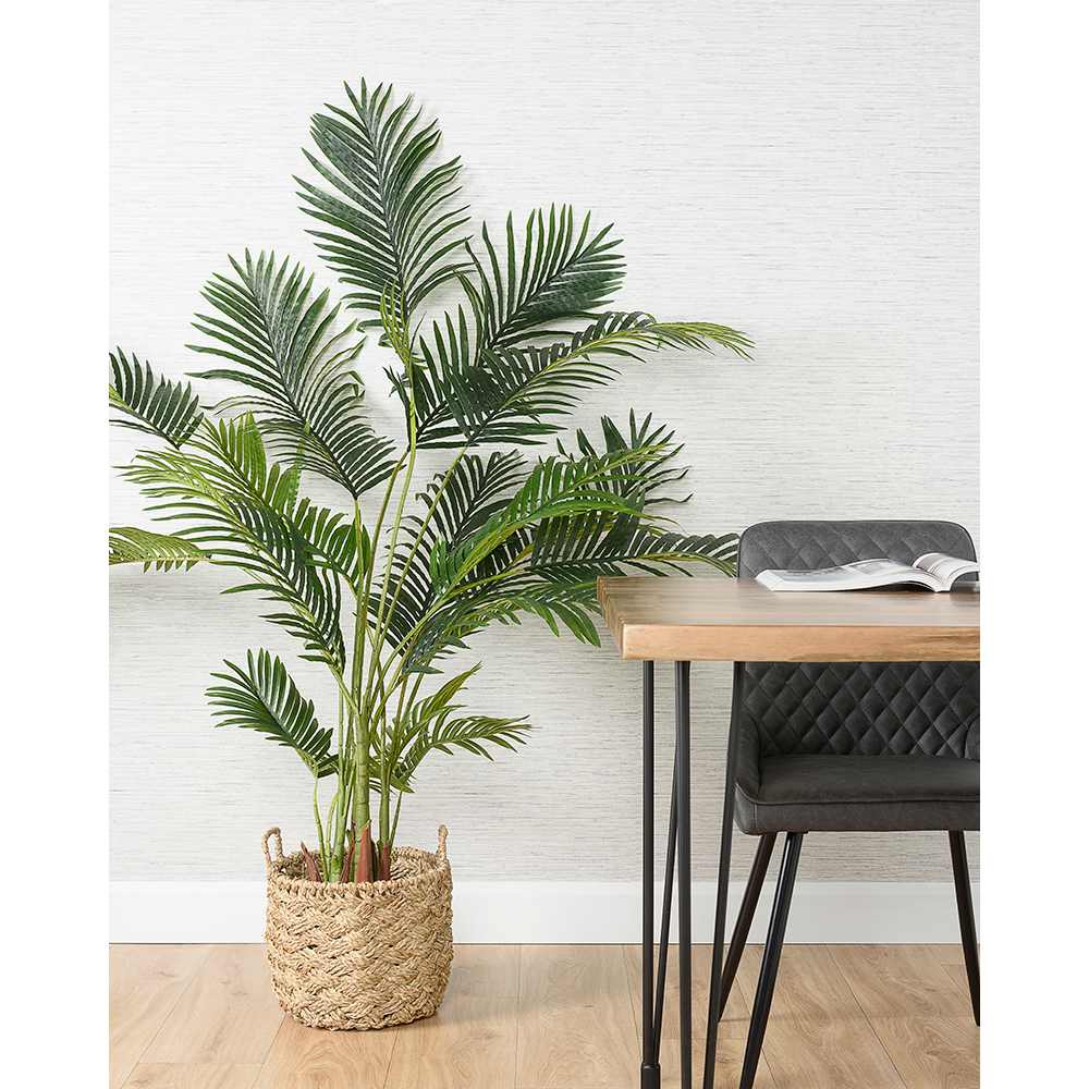Plante artificielle palmier Areca avec pot en plastique noir 67 po VERTUO