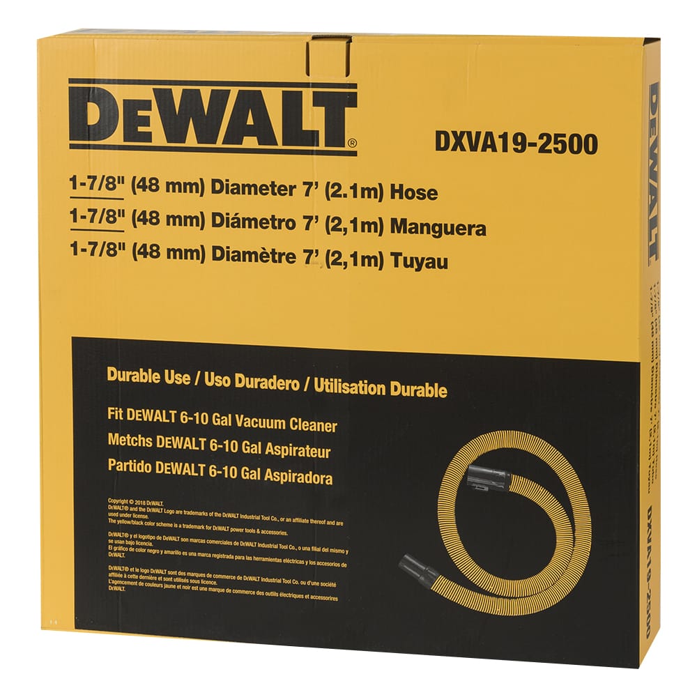 DEWALT Vacuum Hose 1&nbsp;7/8&nbsp;in&nbsp;x&nbsp;7&nbsp;ft