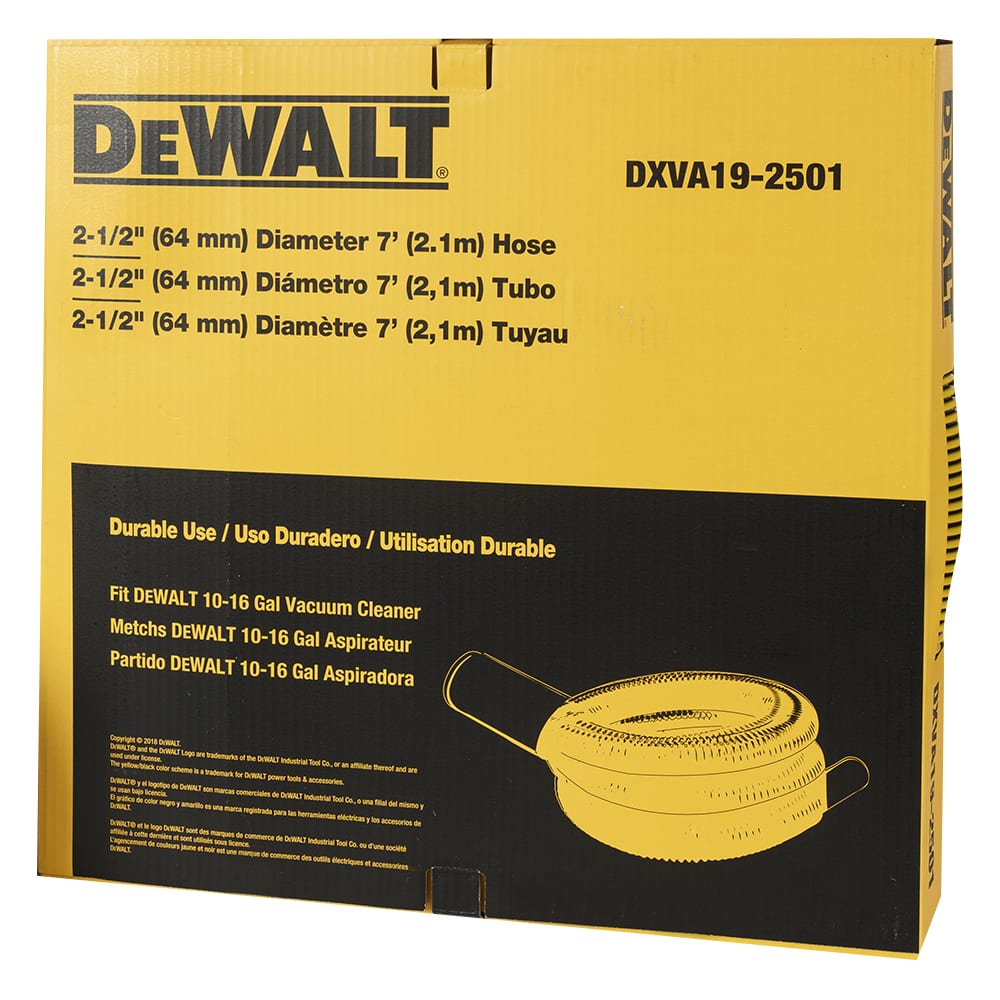 DEWALT Hose for Vacuum 2&nbsp;1/2&nbsp;in&nbsp;x&nbsp;7 ft