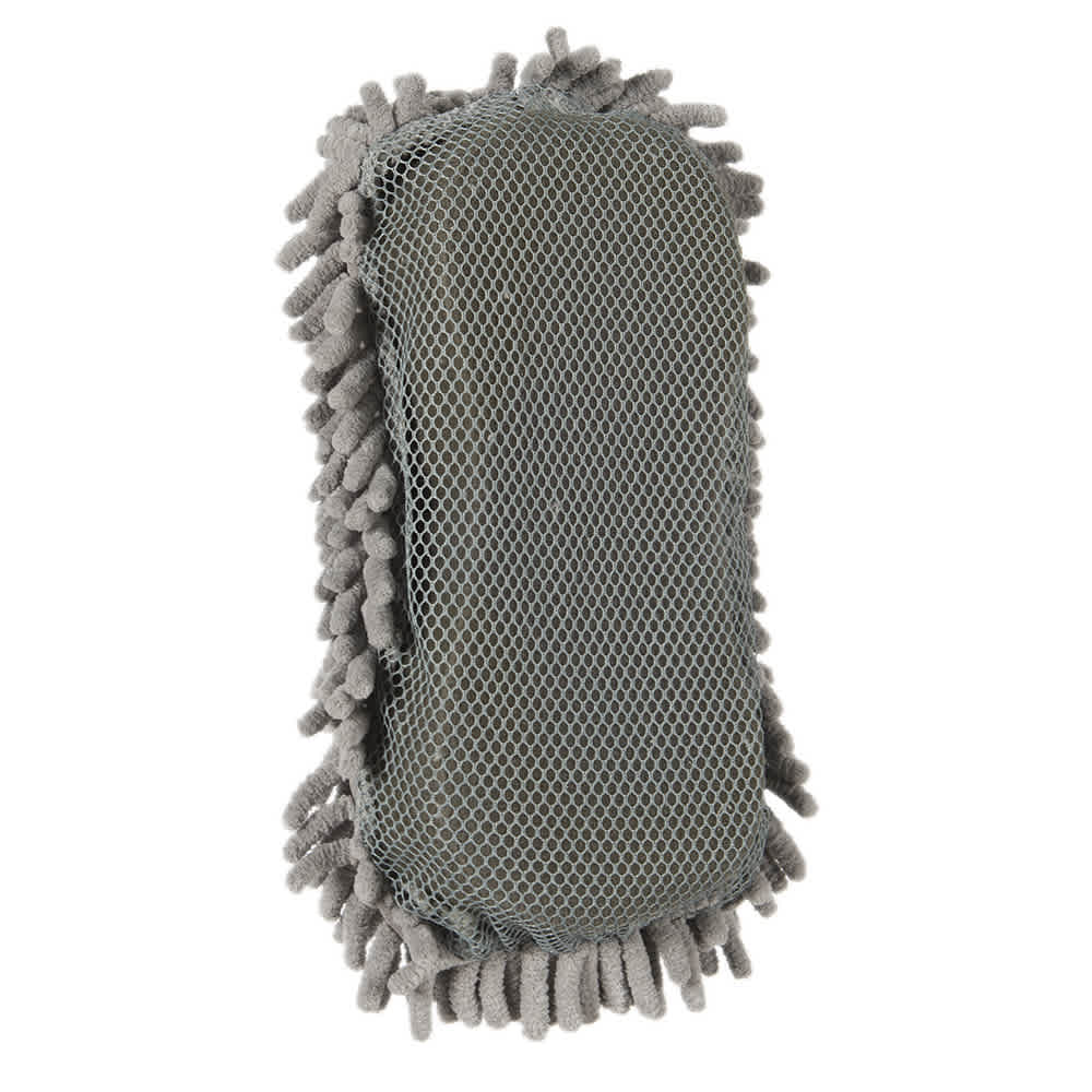Éponge en microfibres chenilles longues 2-en-1