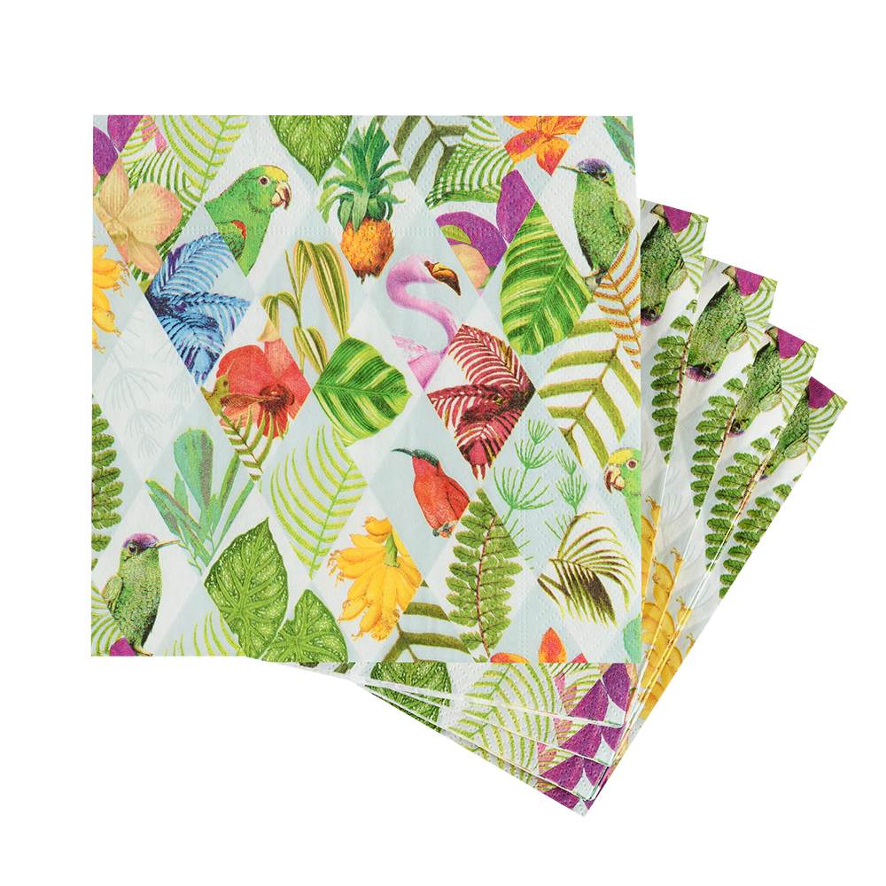 Serviettes de table losanges tropicaux Pqt/20