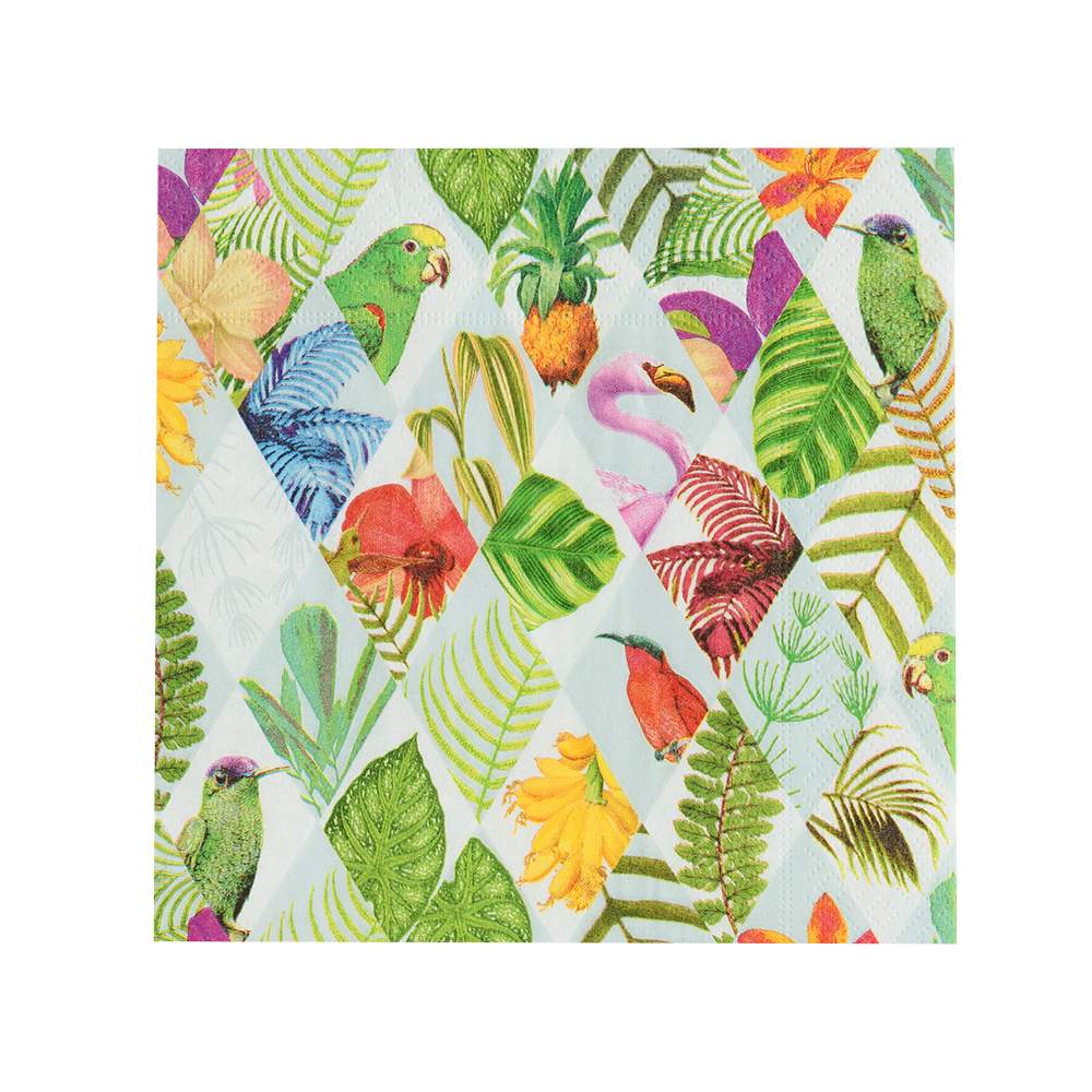 Serviettes de table losanges tropicaux Pqt/20