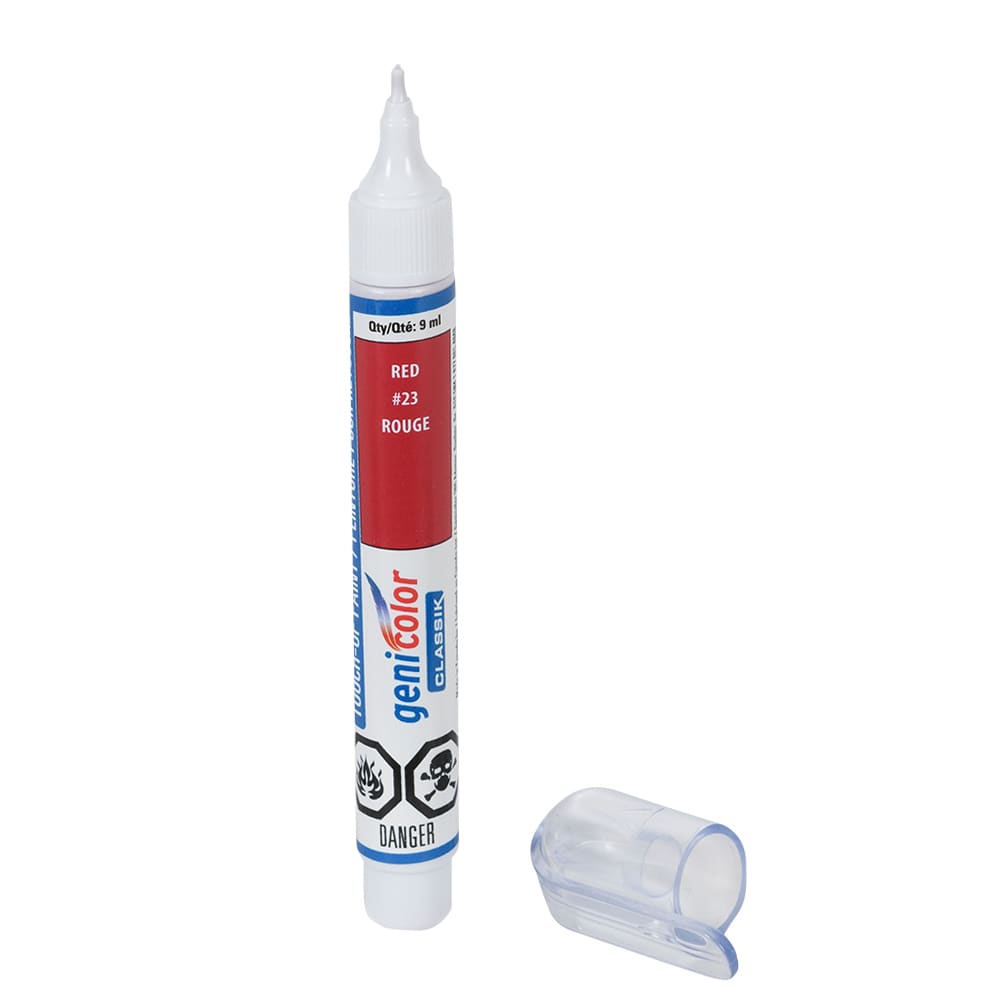 Stylo de retouches pour automobiles Genicolor 9 ml rouge n° 23