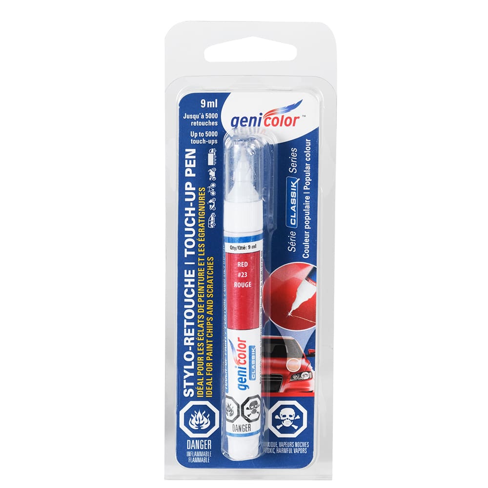 Stylo de retouches pour automobiles Genicolor 9 ml rouge n° 23