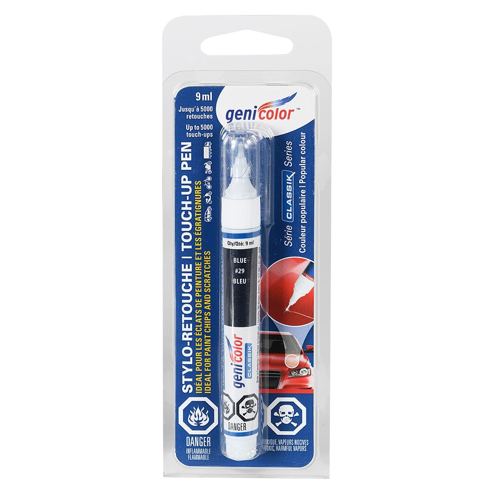 Stylo de retouches pour automobiles Genicolor 9&nbsp;ml bleu&nbsp;n° 29