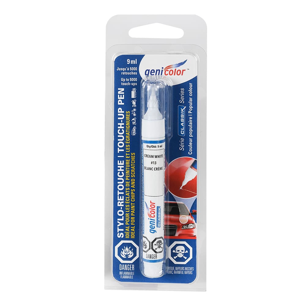 Stylo de retouches pour automobiles Genicolor 9 ml blanc crème n° 13