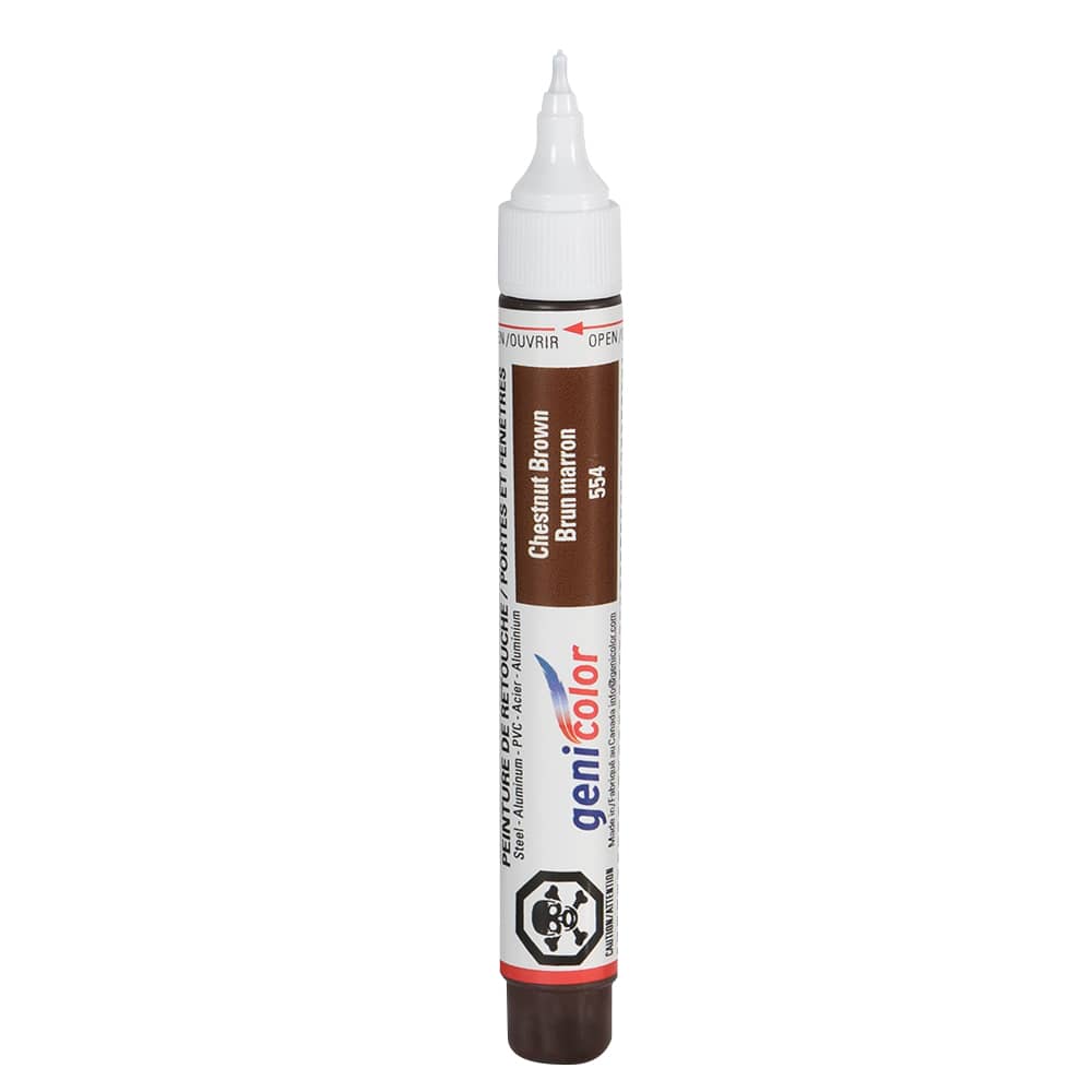 Stylo de retouches pour portes et fenêtres Genicolor brun&nbsp;marron&nbsp;n° 554