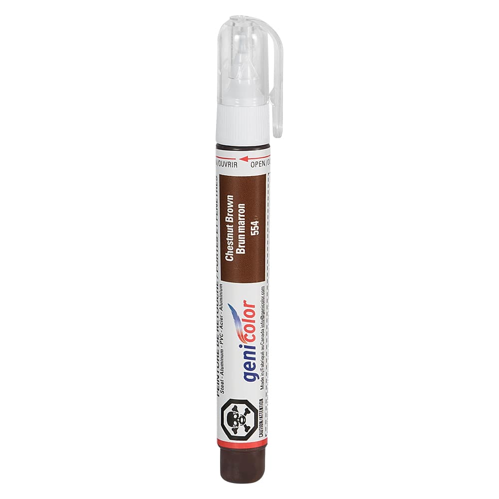 Stylo de retouches pour portes et fenêtres Genicolor brun&nbsp;marron&nbsp;n° 554