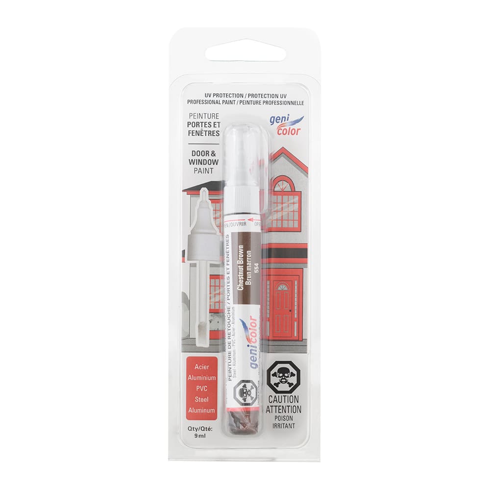 Stylo de retouches pour portes et fenêtres Genicolor brun&nbsp;marron&nbsp;n° 554