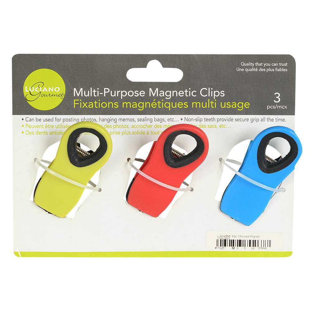 Ensemble de 3 pinces magnétiques