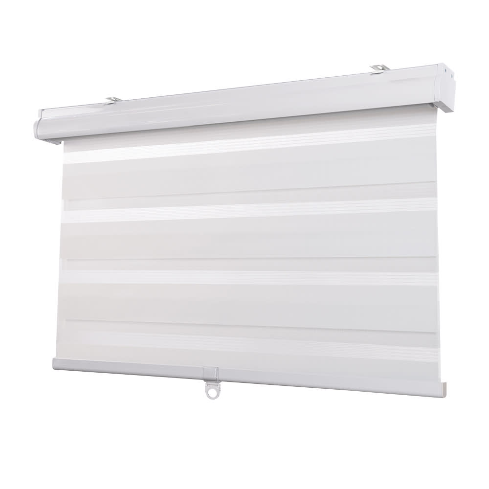 Toile à rouleau à bandes alternées 44&nbsp;po&nbsp;x&nbsp;84&nbsp;po blanche VERTUO