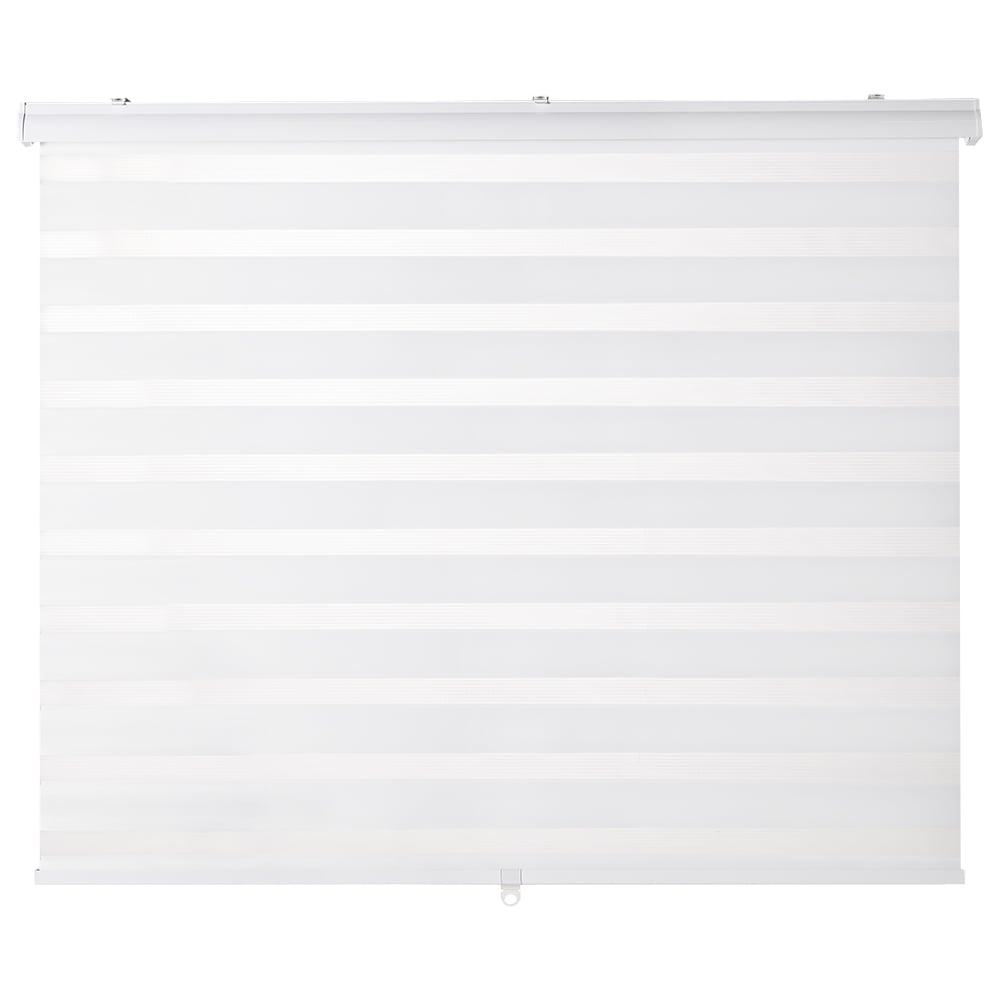 Toile à rouleau à bandes alternées 55&nbsp;po&nbsp;x&nbsp;84&nbsp;po blanche VERTUO