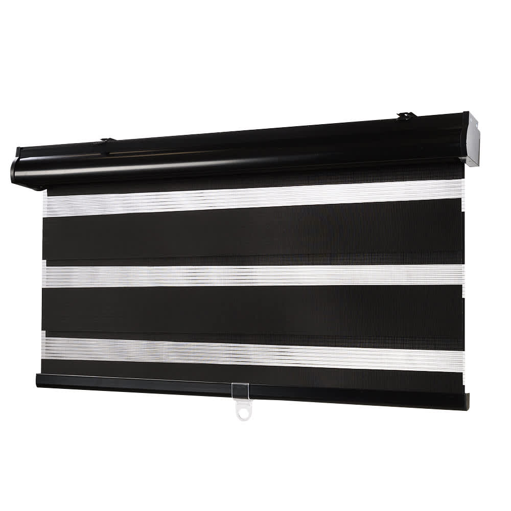 Toile à rouleau à bandes alternées 24&nbsp;po&nbsp;x&nbsp;84&nbsp;po noire VERTUO