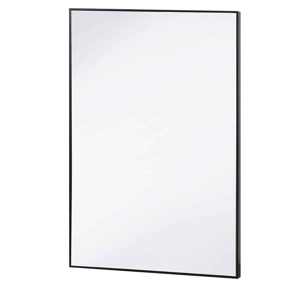 Miroir Moderna rectangulaire  avec cadre en plastique  noir 17&nbsp;po x 25&nbsp;po