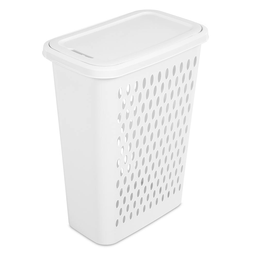 Panier à linge en plastique blanc 62 L