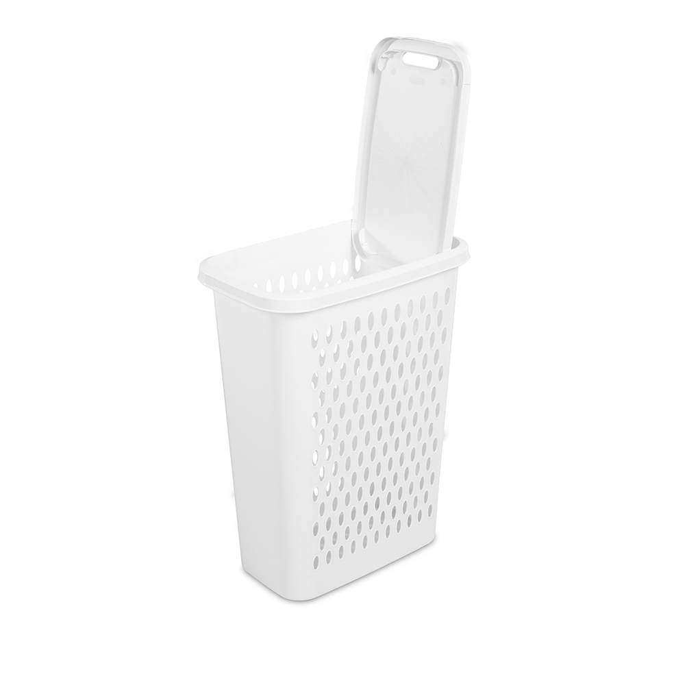 Panier à linge en plastique blanc 62 L