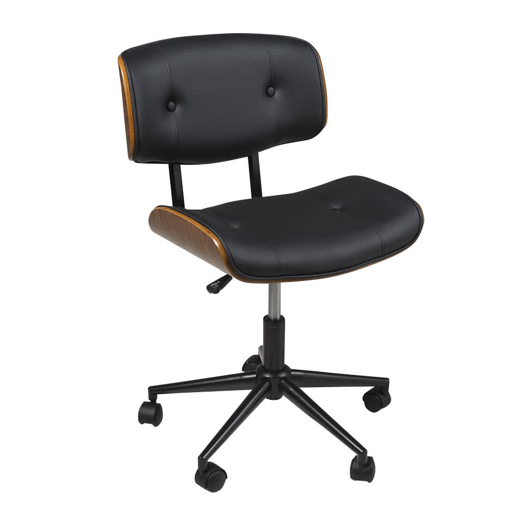 Chaise de bureau Axel noir et naturel VERTUO