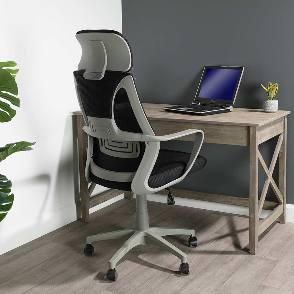 Chaise de bureau grise et noire VERTUO
