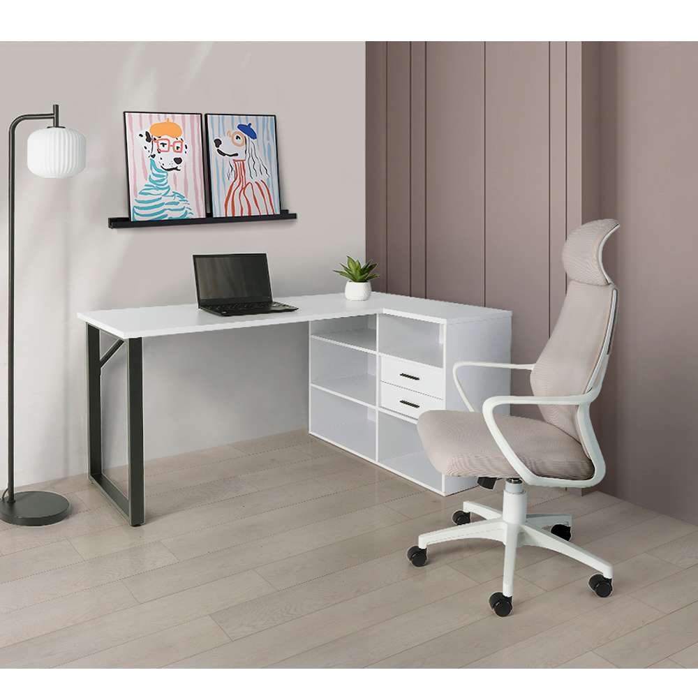 VERTUO Mango L-Shaped Work Desk 63 in.