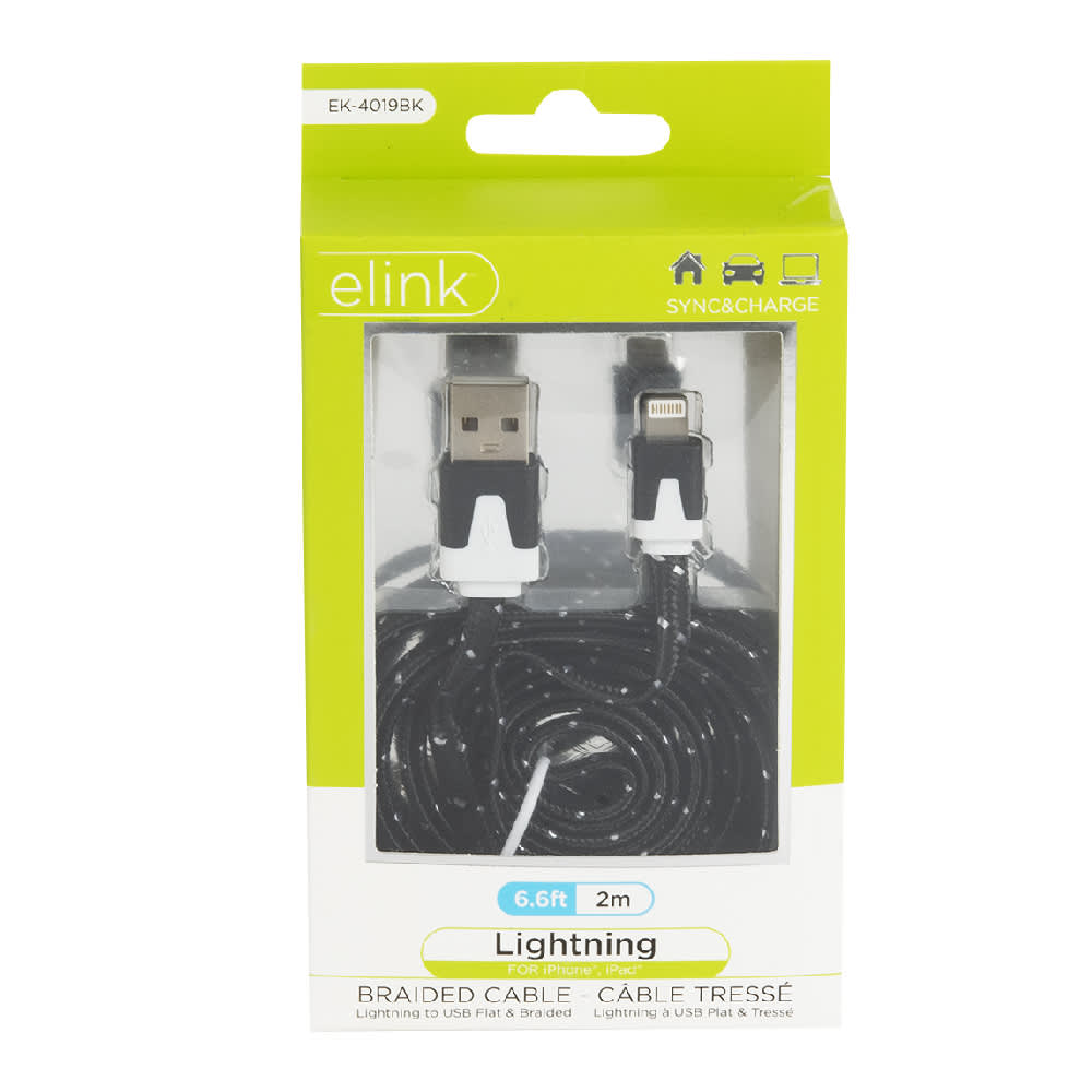 Câble tressé USB à Lightning 2&nbsp;m